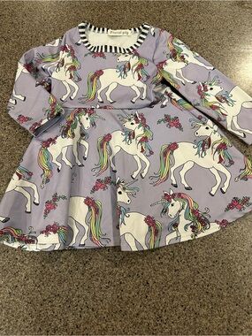 Floral Pig Lavender Unicorn Twirl Dress